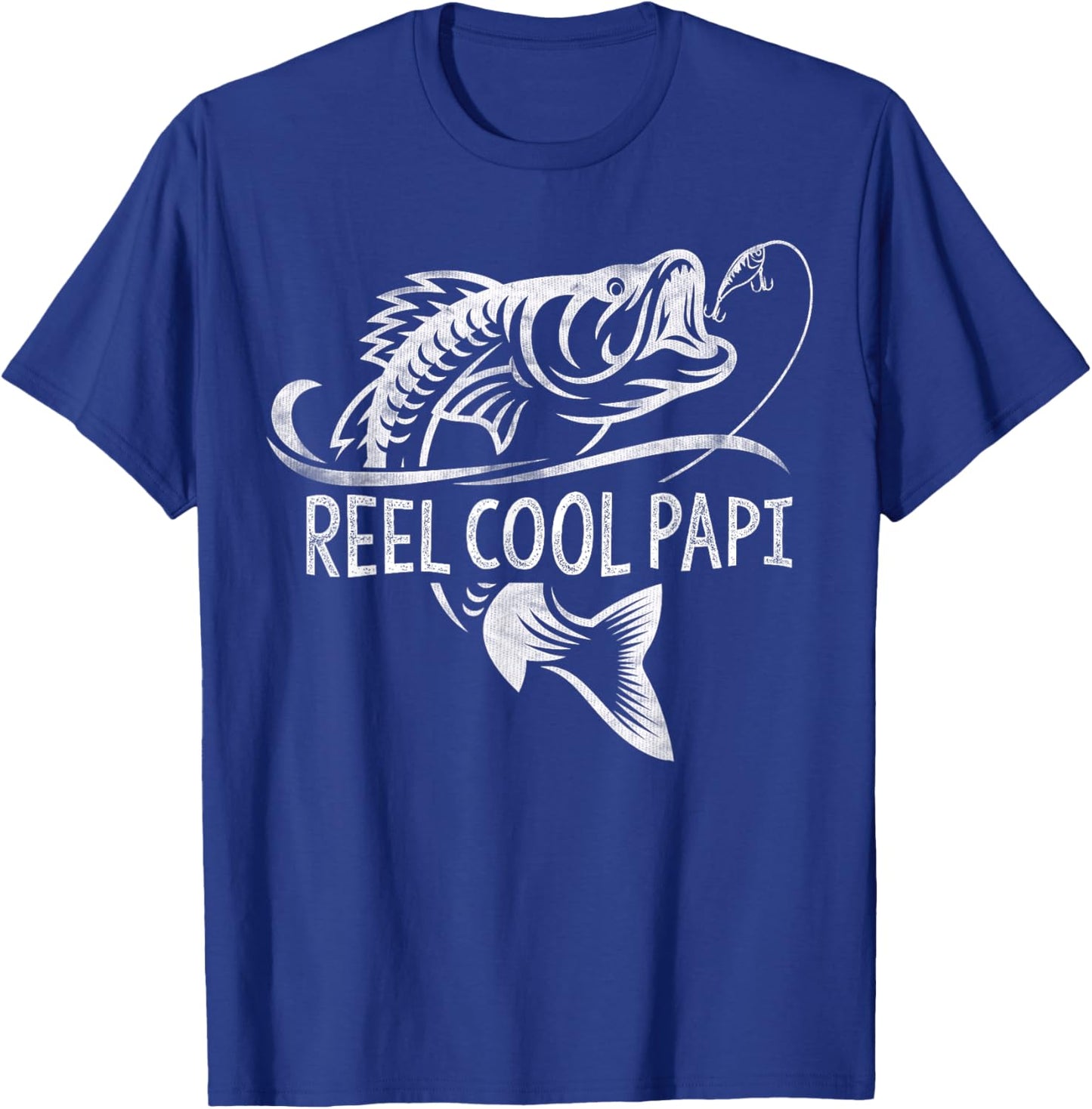 Reel Cool Papi Fishing Gifts Papi Father's Day T-Shirt - T-Shirt | Royal