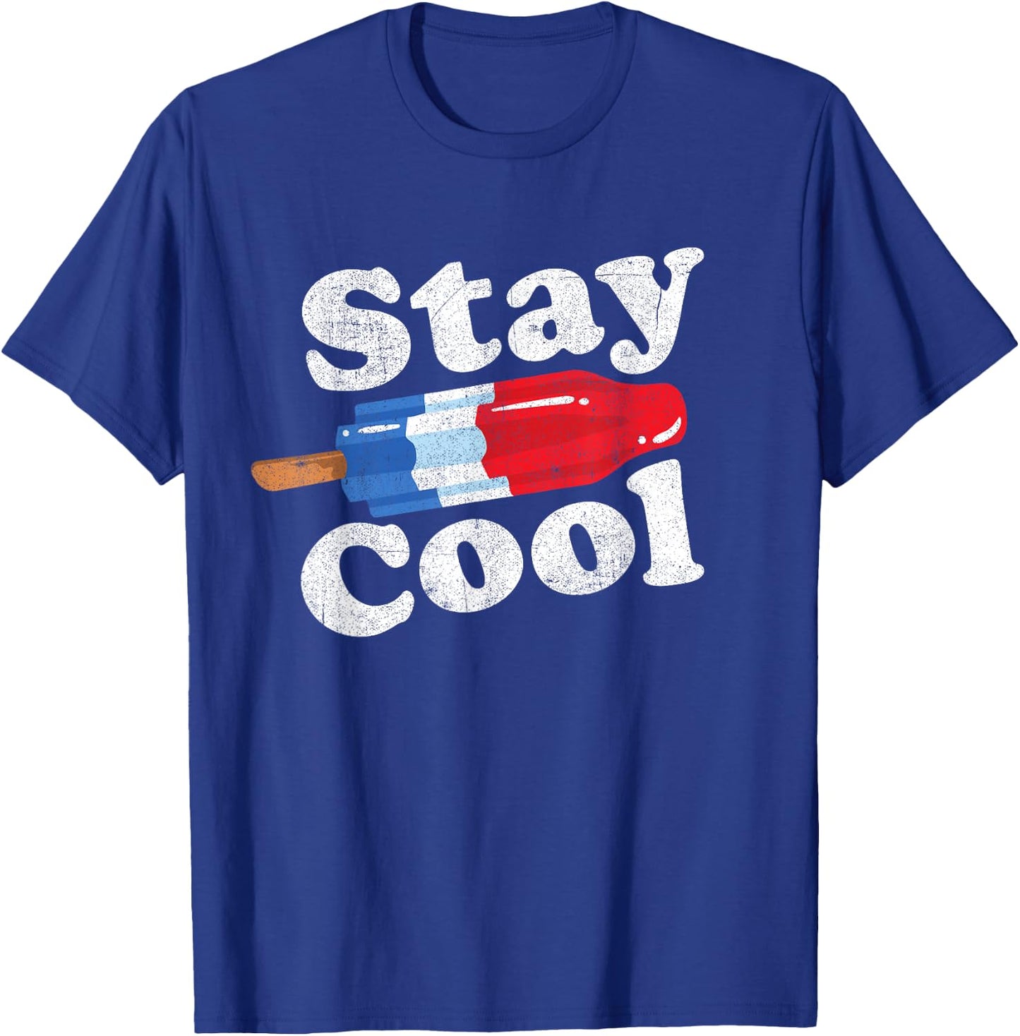 Summer Popsicle Stay Cool Funny Bomb Retro 80s Pop Gift T-Shirt - T-Shirt | Royal