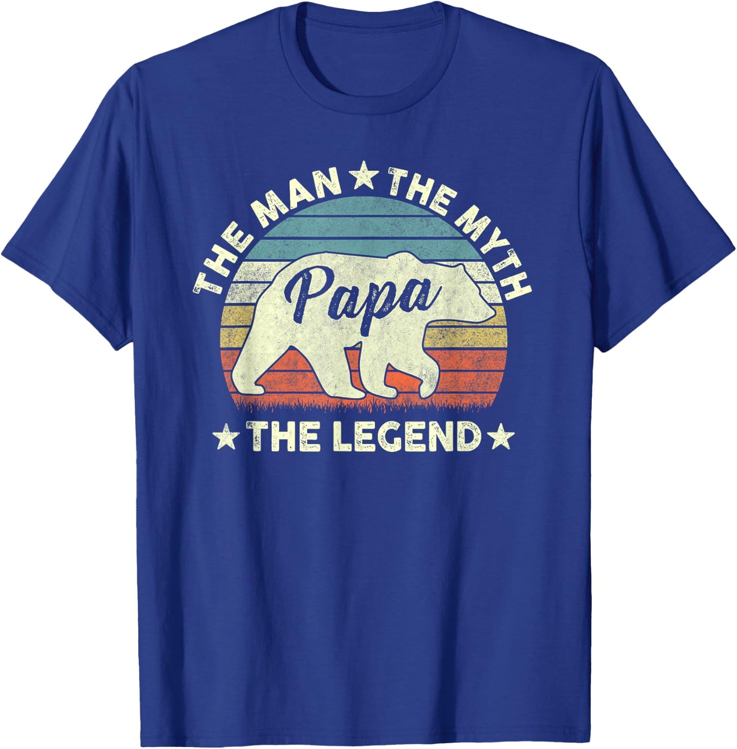 Papa Bear Shirt Gift Father's Day The Man Myth Legend T-Shirt - T-Shirt | Royal