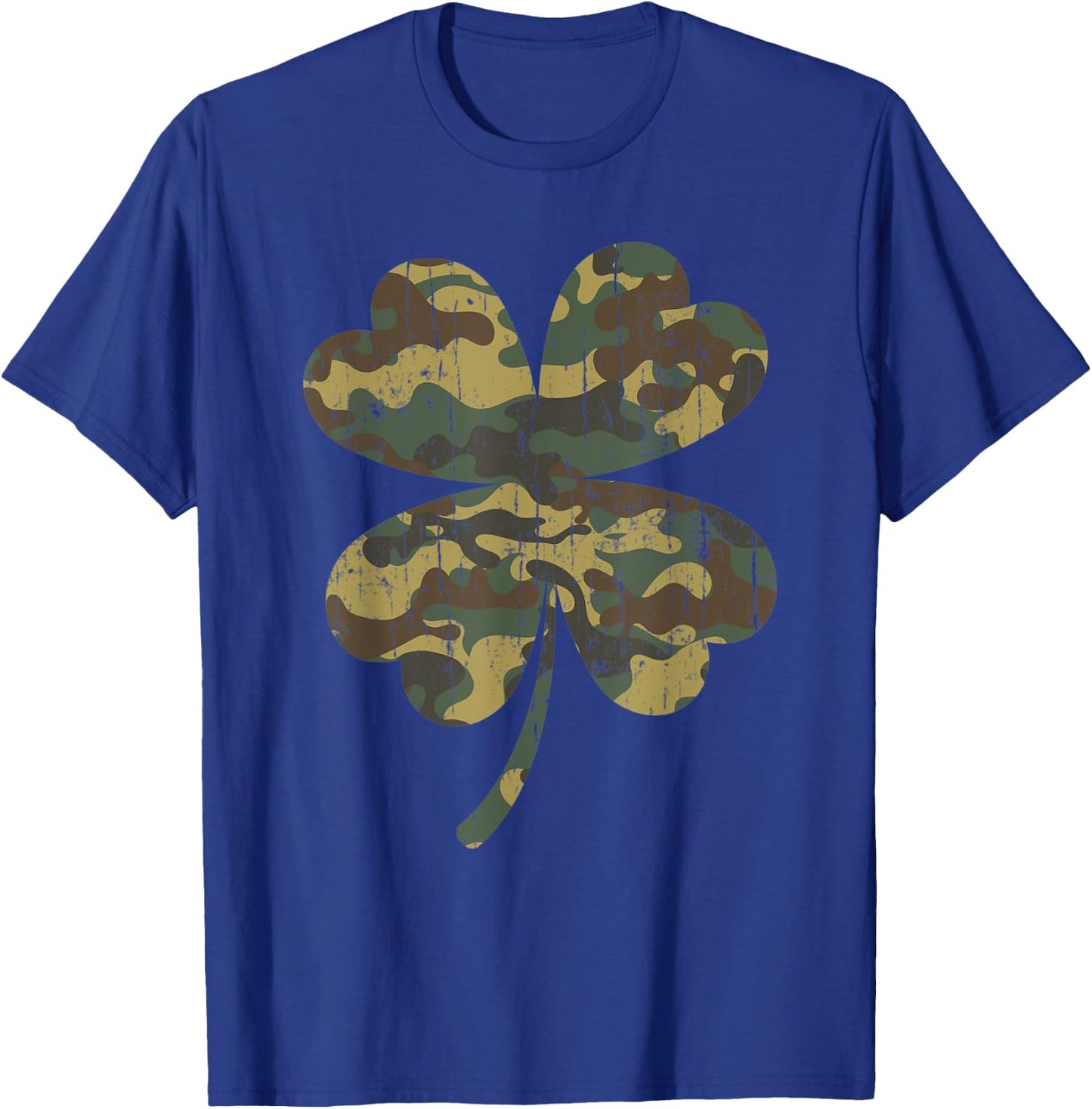 Irish Shamrock - Camo Veteran St Patricks Day Gift T-Shirt - T-Shirt | Royal