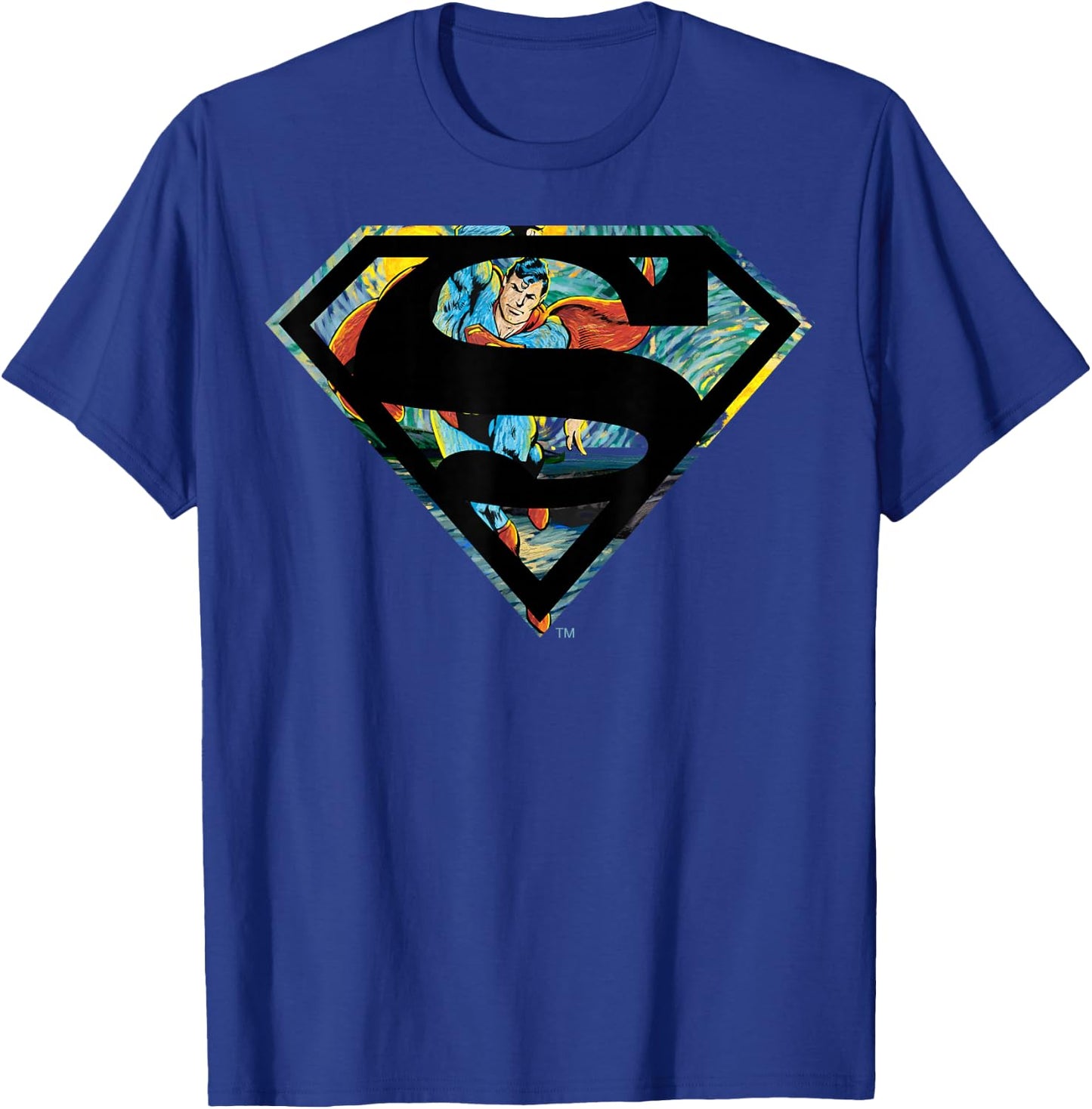 DC Comics Superman Face Logo T-Shirt - T-Shirt | Royal