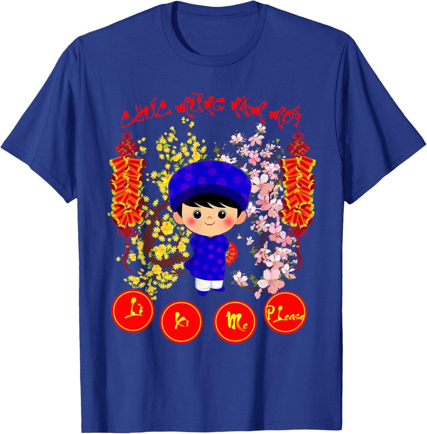 Li Xi Me Please Kid Boys Vietnamese Lunar New Year 2026 T-Shirt - T-Shirt | Royal