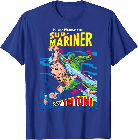 Marvel Prince Namor The Sub-Mariner Cry Triton T-Shirt - T-Shirt | Royal
