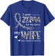 I Wear Zebra For Wife Rare Disease Awareness T-Shirt - T-Shirt | Royal