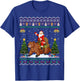 Beaver Ugly Xmas Gift Funny Santa Riding Beaver Christmas T-Shirt - T-Shirt | Royal