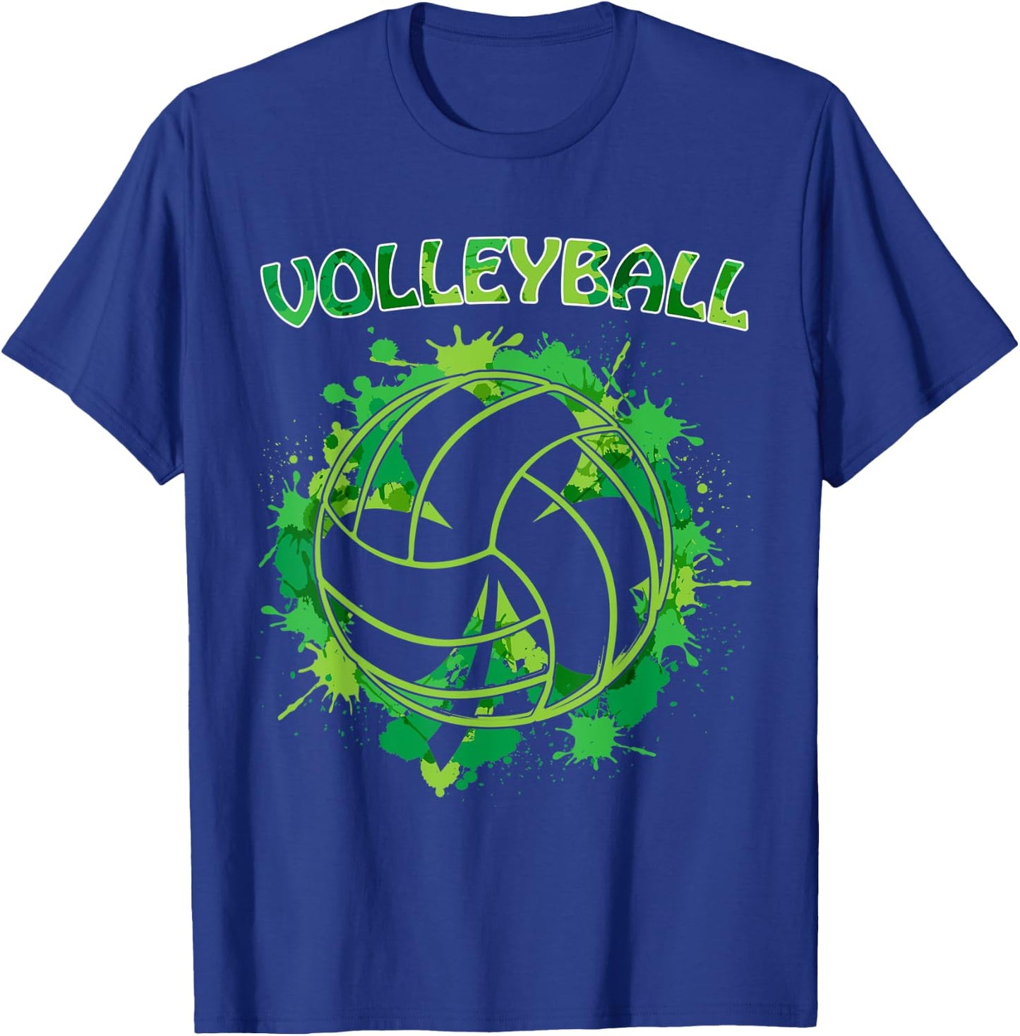 Happy St Patrick's Day Gifts Shamrock With Volleyball Sport T-Shirt - T-Shirt | Royal