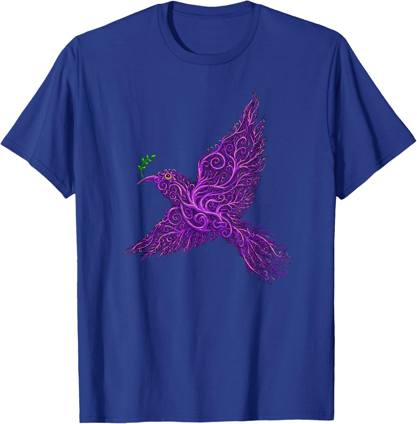 Peace Bird - by Emek Artman T-Shirt - T-Shirt | Royal