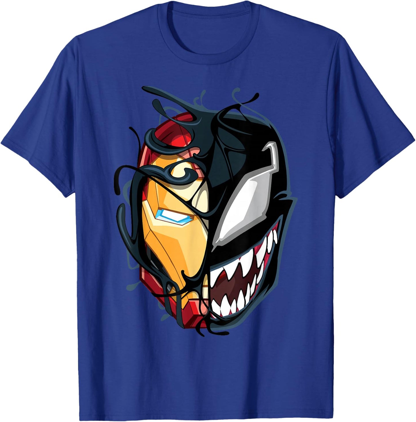 Marvel Spider-Man Maximum Venom Iron Man Big Face T-Shirt - T-Shirt | Royal