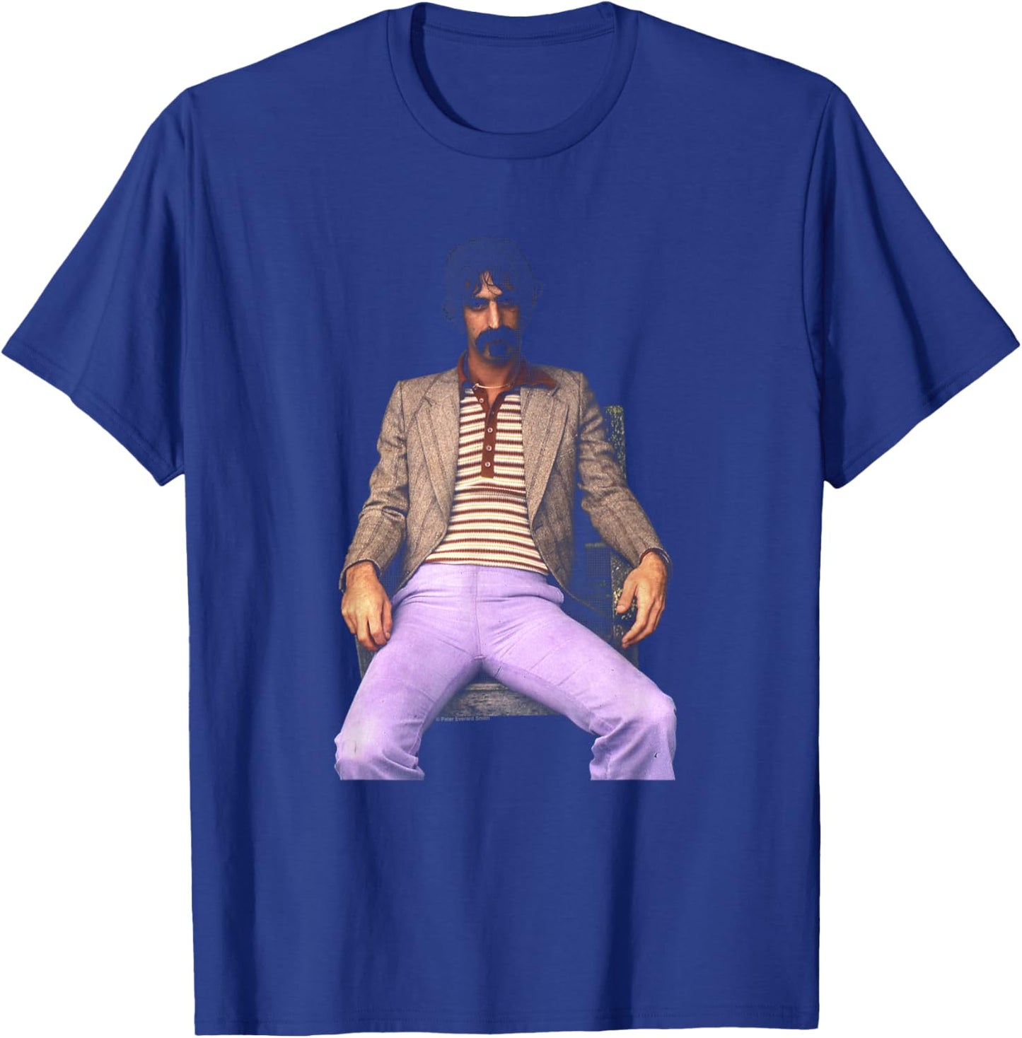 Frank Zappa Portrait By Everard Smith T-Shirt - T-Shirt | Royal