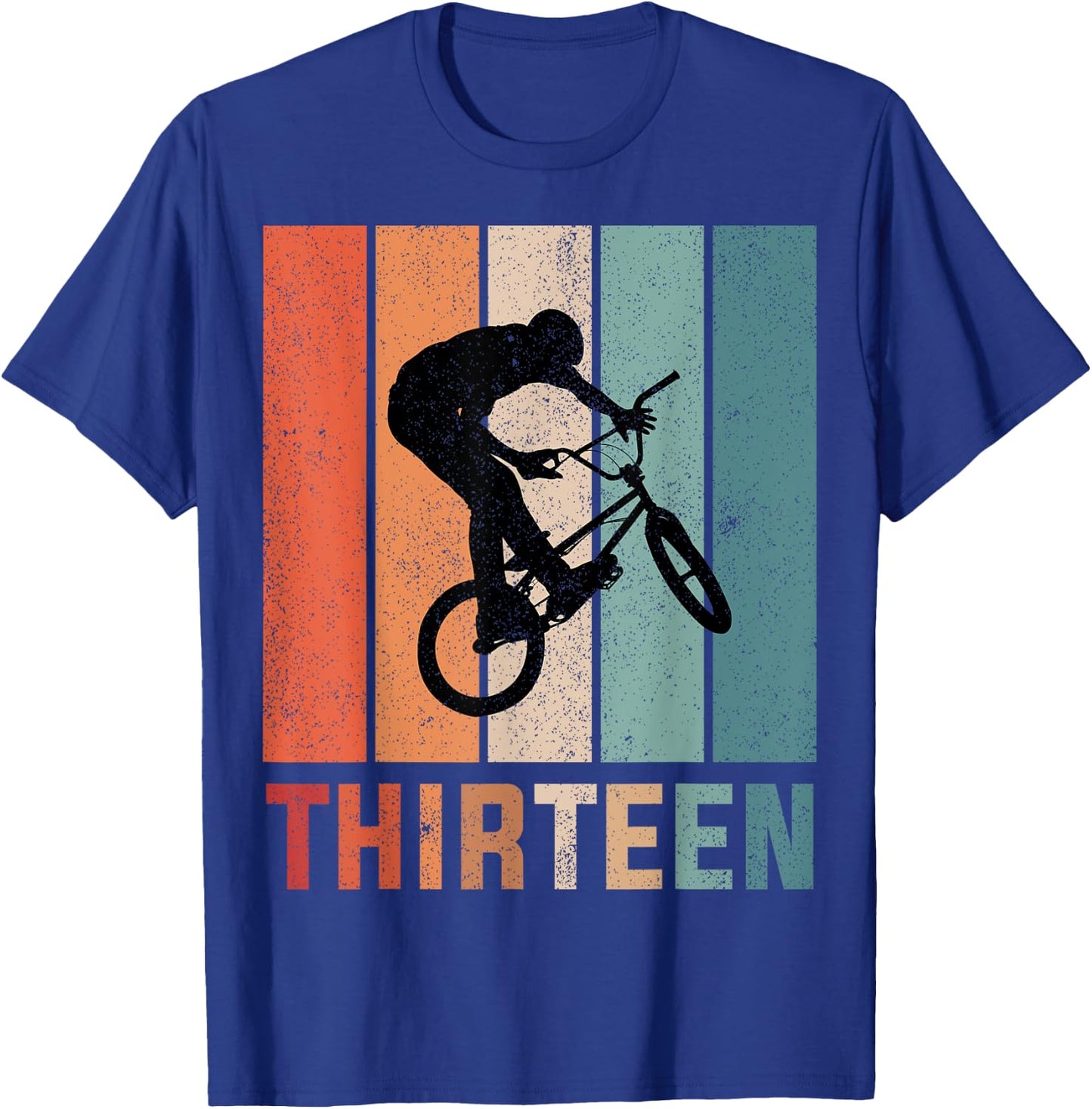 13th Birthday Retro BMX Bicycle Bike Boys Kids 13 Years Old T-Shirt - T-Shirt | Royal