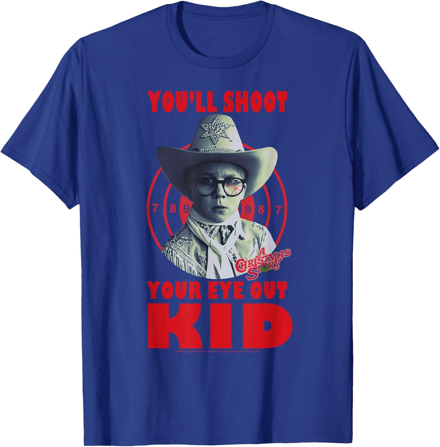 A Christmas Story Ralphie You'll Shoot Your Eye Out Kid T-Shirt - T-Shirt | Royal