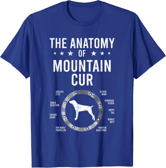 Anatomy of Mountain Cur Dog Lover T-Shirt - T-Shirt | Royal
