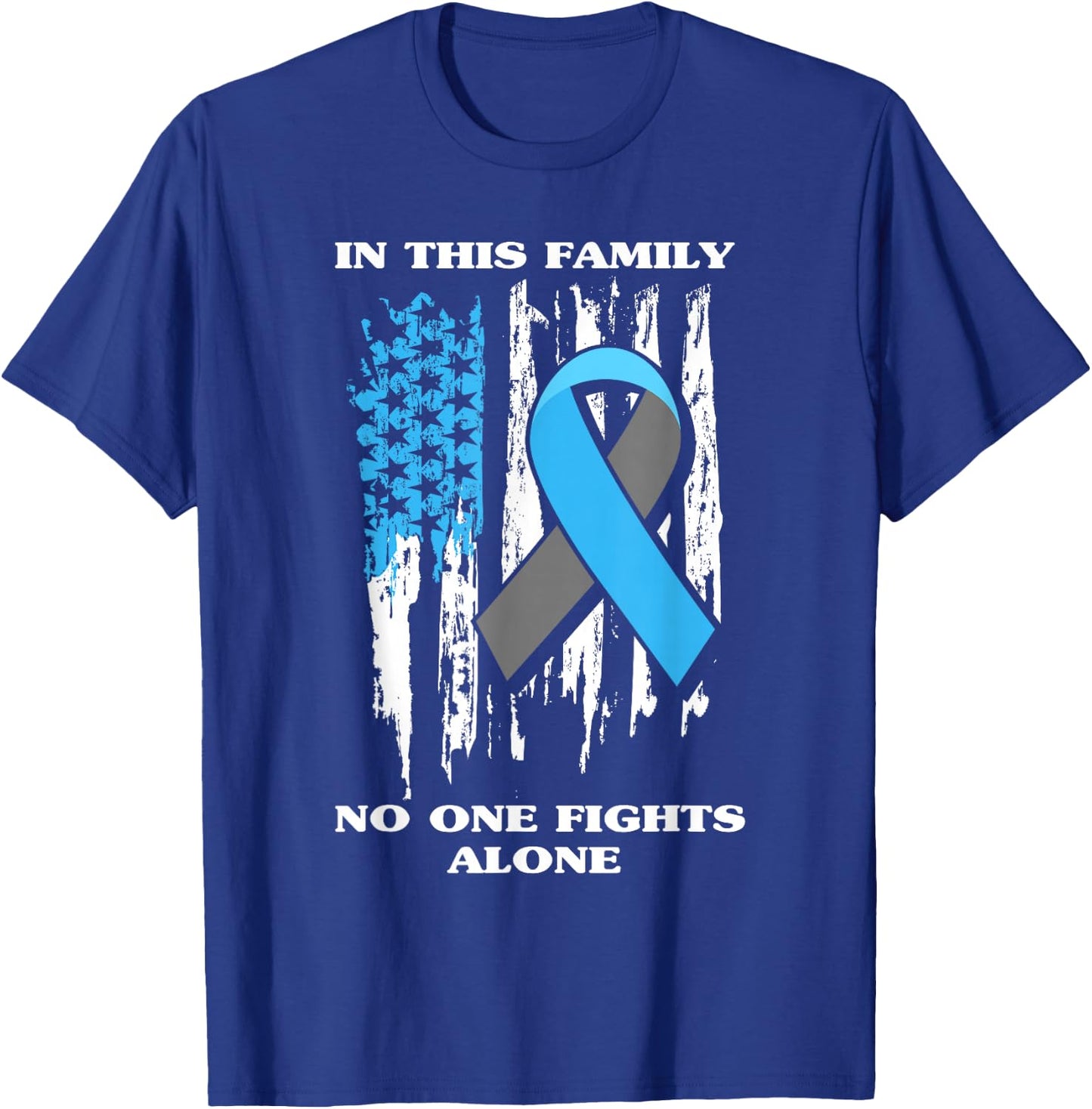 Diabetic Type 1 T1D Diabetes Awareness USA Flag Gift T-Shirt - T-Shirt | Royal