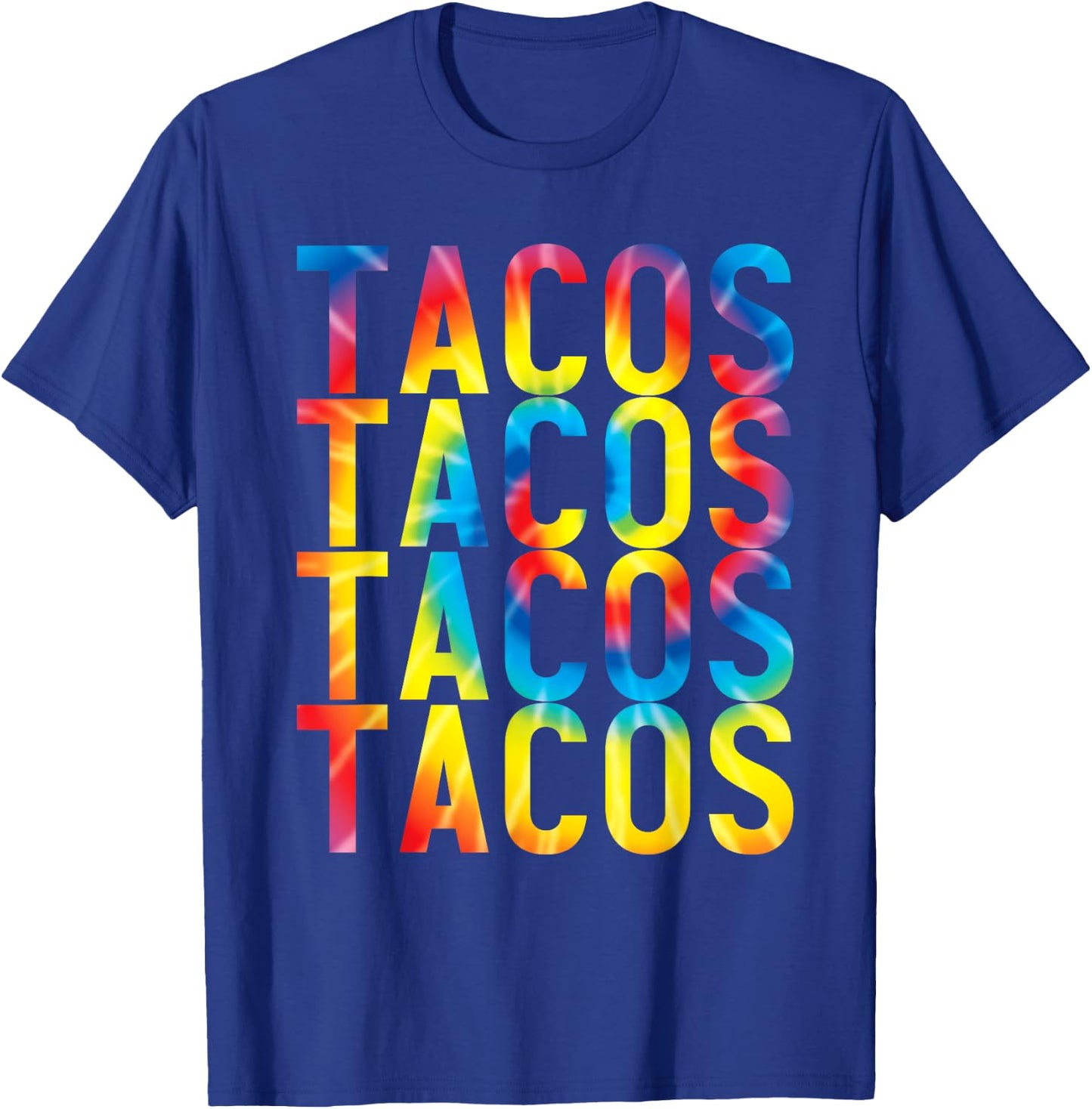 Retro Tacos Vintage Tie Dye Taco Tuesday Mexican T-Shirt - T-Shirt | Royal