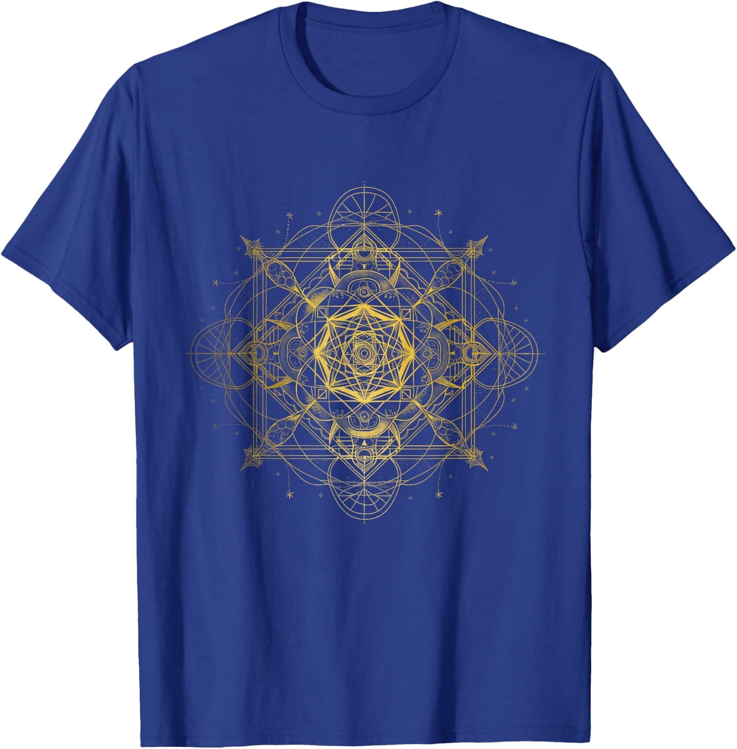 Sacred Geometry Metatron Cube Spiritual Yoga T-Shirt - T-Shirt | Royal