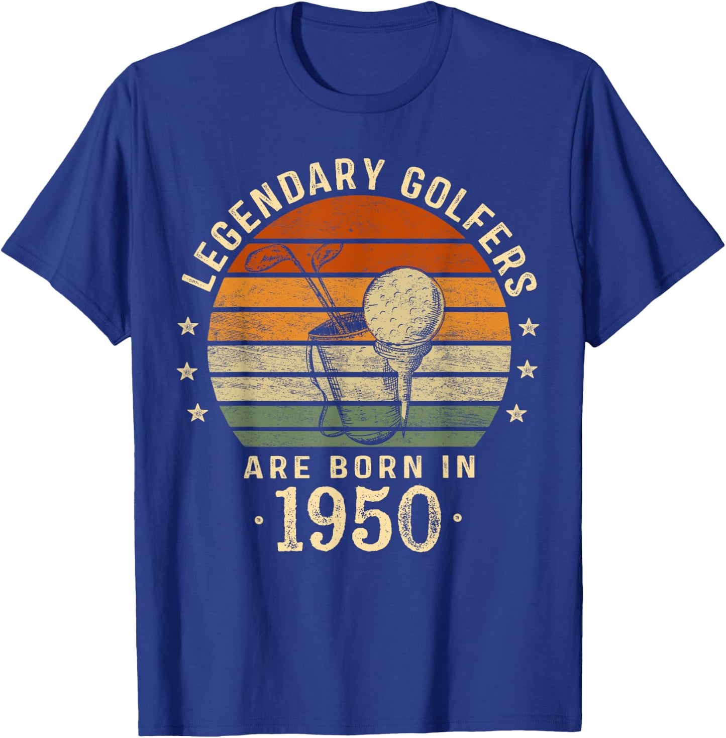 Legendary Golfers Are Born In 1950 Birthday Golf T-Shirt - T-Shirt | Royal