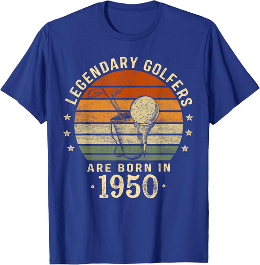 Legendary Golfers Are Born In 1950 Birthday Golf T-Shirt - T-Shirt | Royal