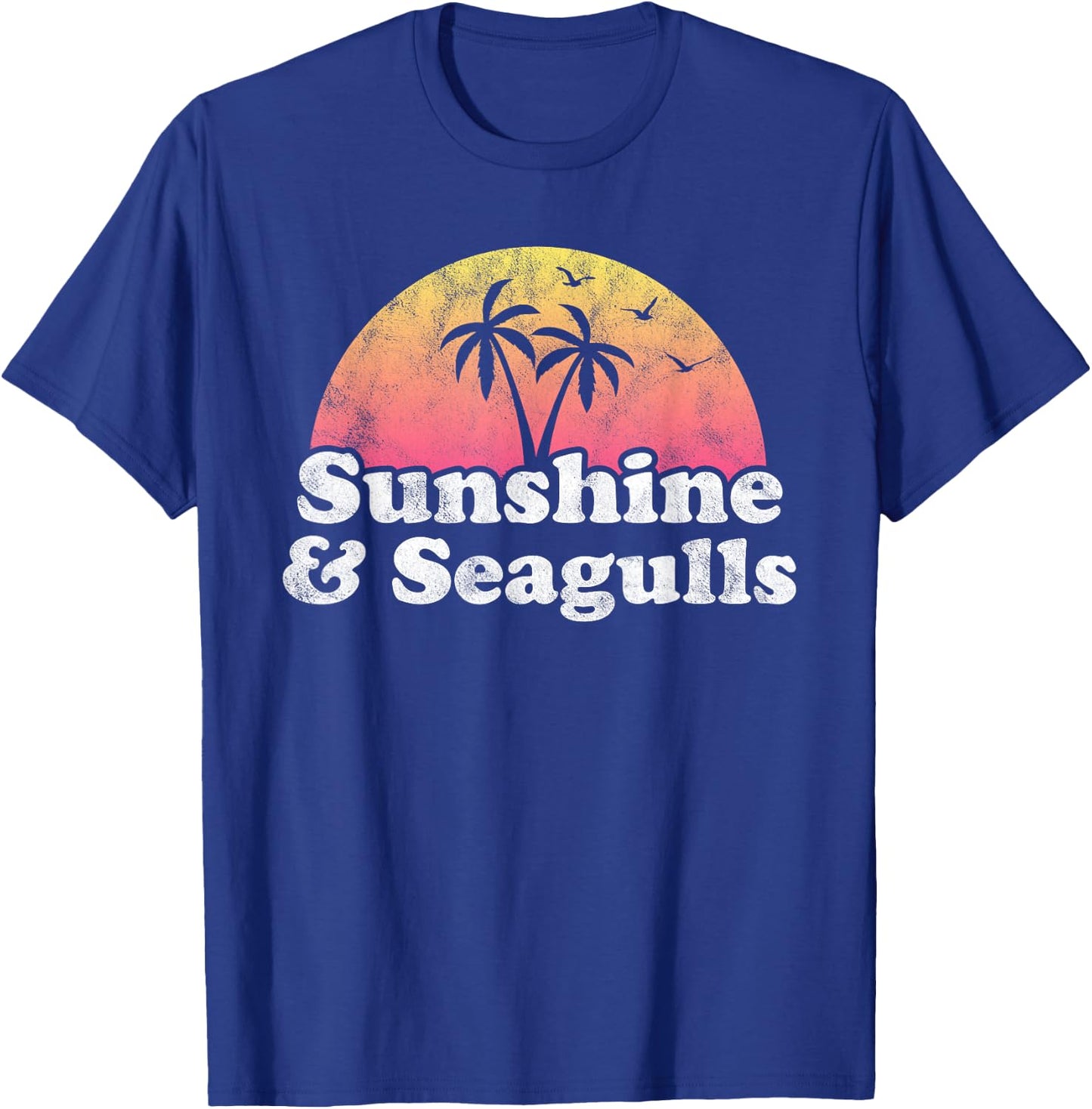 Seagull Gift - Sunshine and Seagulls T-Shirt - T-Shirt | Royal