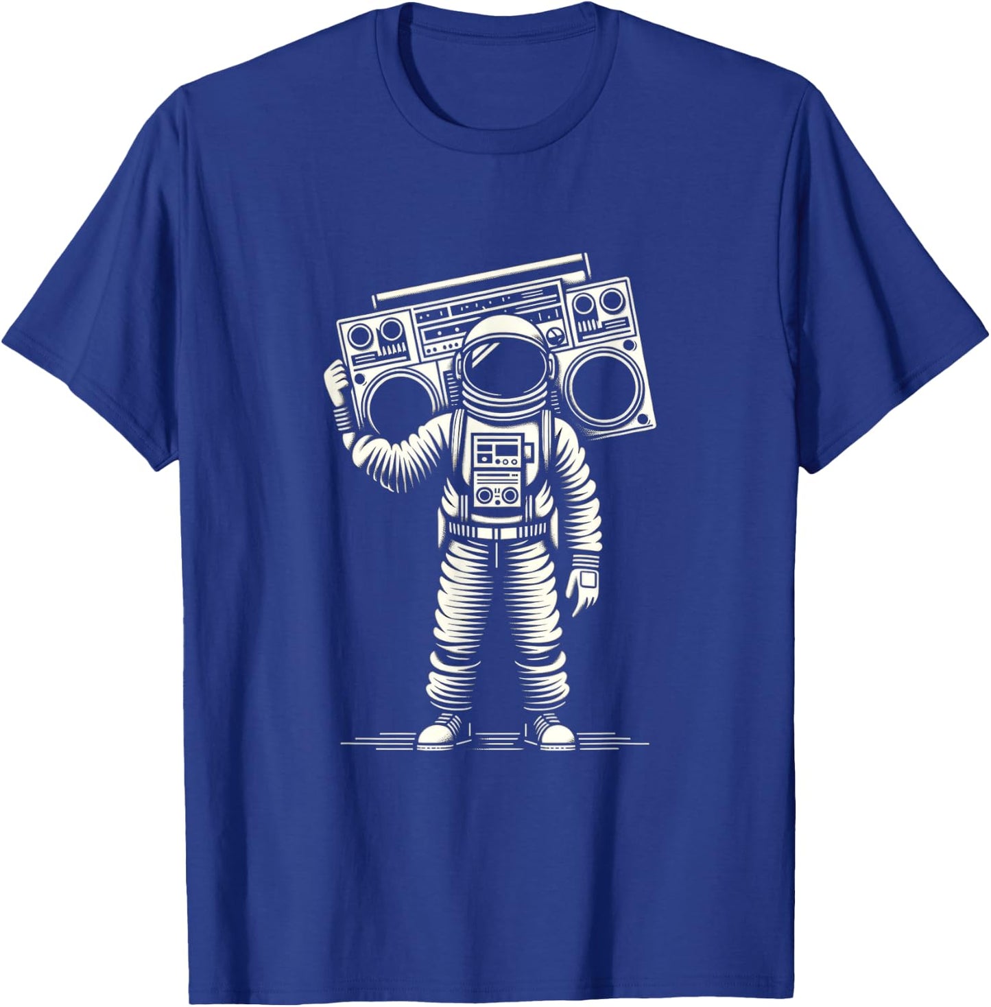Vintage Astronaut | Men Women (S-6XL) | Graphic T-Shirt - T-Shirt | Royal