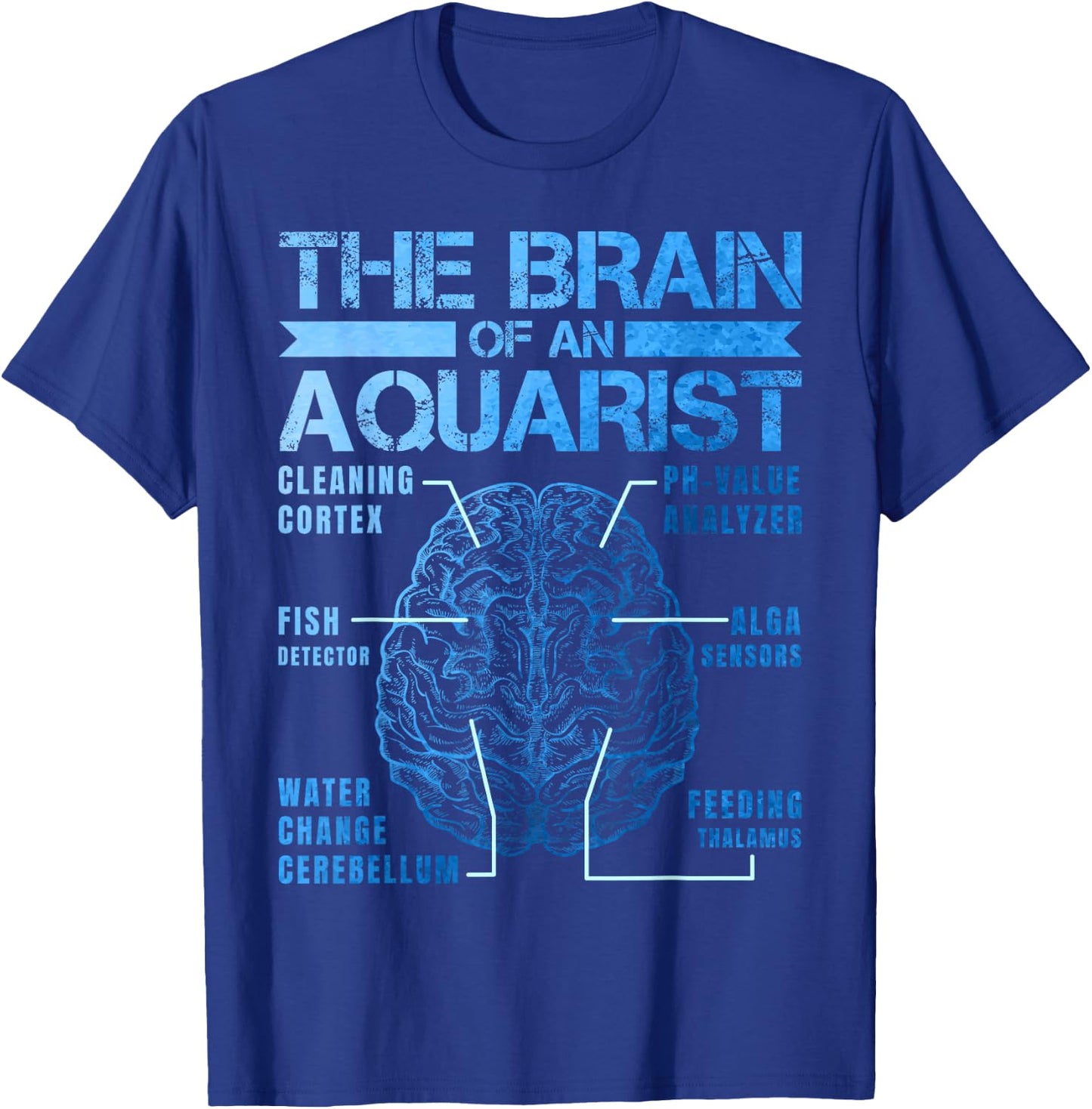Brain of a Aquarist for a Fish Aquarium T-Shirt - T-Shirt | Royal