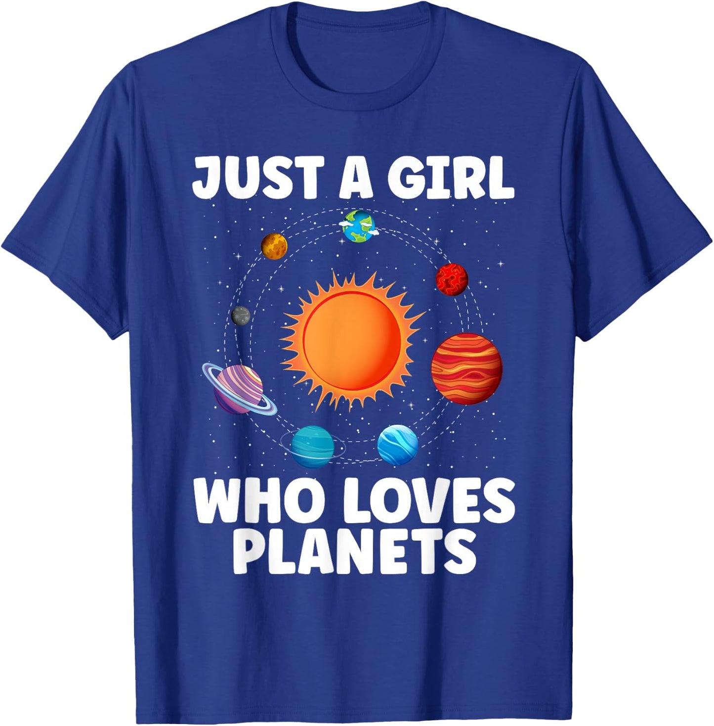 Best Planet Art Girls Kids Solar System Science Outer Space T-Shirt - T-Shirt | Royal