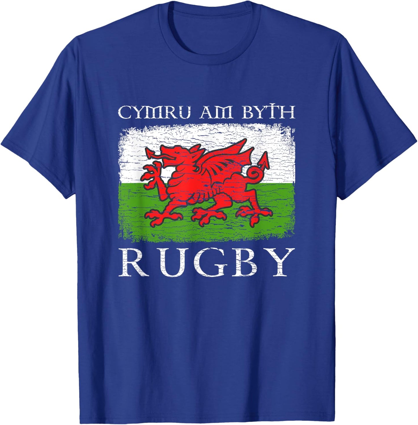 Cymru Am Byth Welsh Flag Rugby Dragon Red Wales Pride Gifts T-Shirt - T-Shirt | Royal