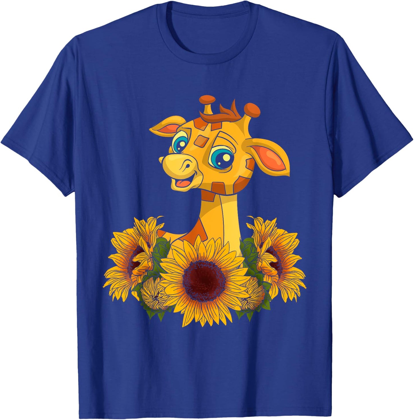 Sunflower Safari Africa Animal Toddlers Kids Gift Giraffe T-Shirt - T-Shirt | Royal