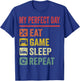 My Perfect Day Video Games Funny Cool Gamer Gift T-Shirt - T-Shirt | Royal