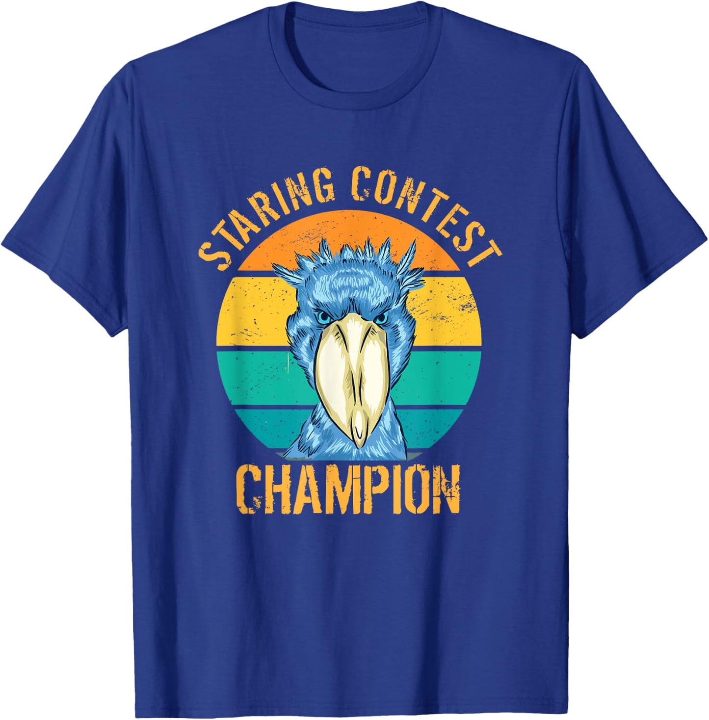 Staring Contest Champion African Bird Shoebill Stork Art T-Shirt - T-Shirt | Royal