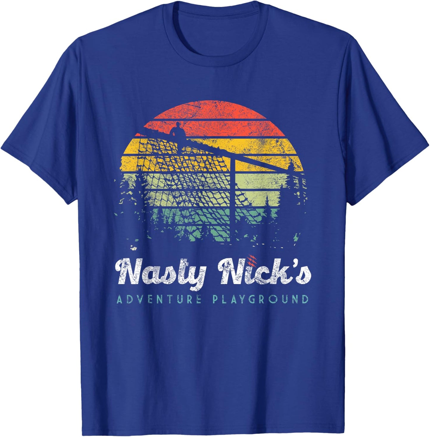American Marauder: Nasty Nick's Adventure Playground T-Shirt - T-Shirt | Royal