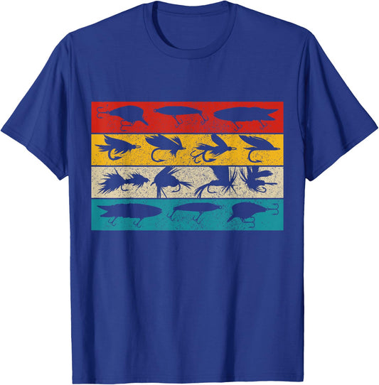 Fly Fishing Vintage Fishing Fisherman Fly Fishing T-Shirt - T-Shirt | Royal