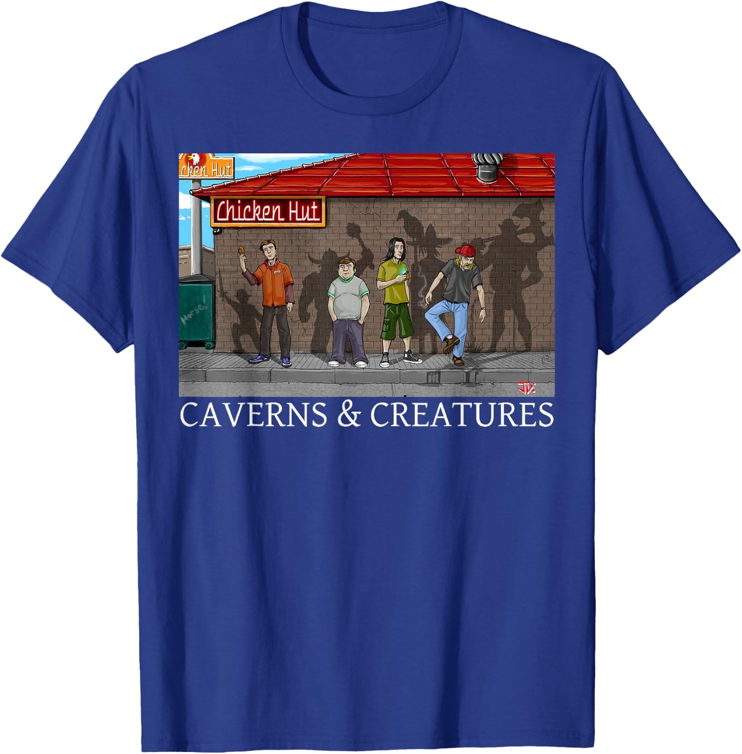 Chicken Hut Caverns & Creatures T-Shirt - T-Shirt | Royal