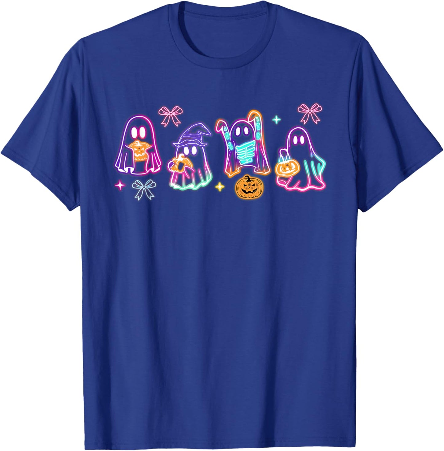 Spooky Season Ghost Neon Coquette Halloween Boujee Boo-Jee T-Shirt - T-Shirt | Royal
