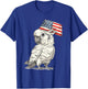 Umbrella Cockatoo with USA Hat T-Shirt - T-Shirt | Royal