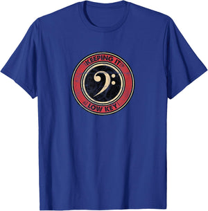 Music Theory Love Key Musical Keeping It Low Key Vintage T-Shirt - T-Shirt | Royal