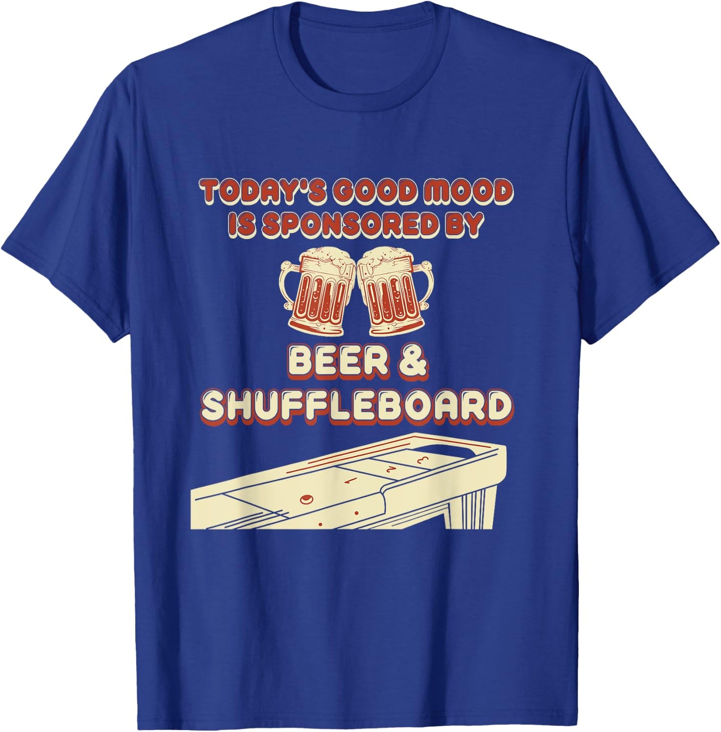 Shuffleboard Player Beer T-Shirt - T-Shirt | Royal