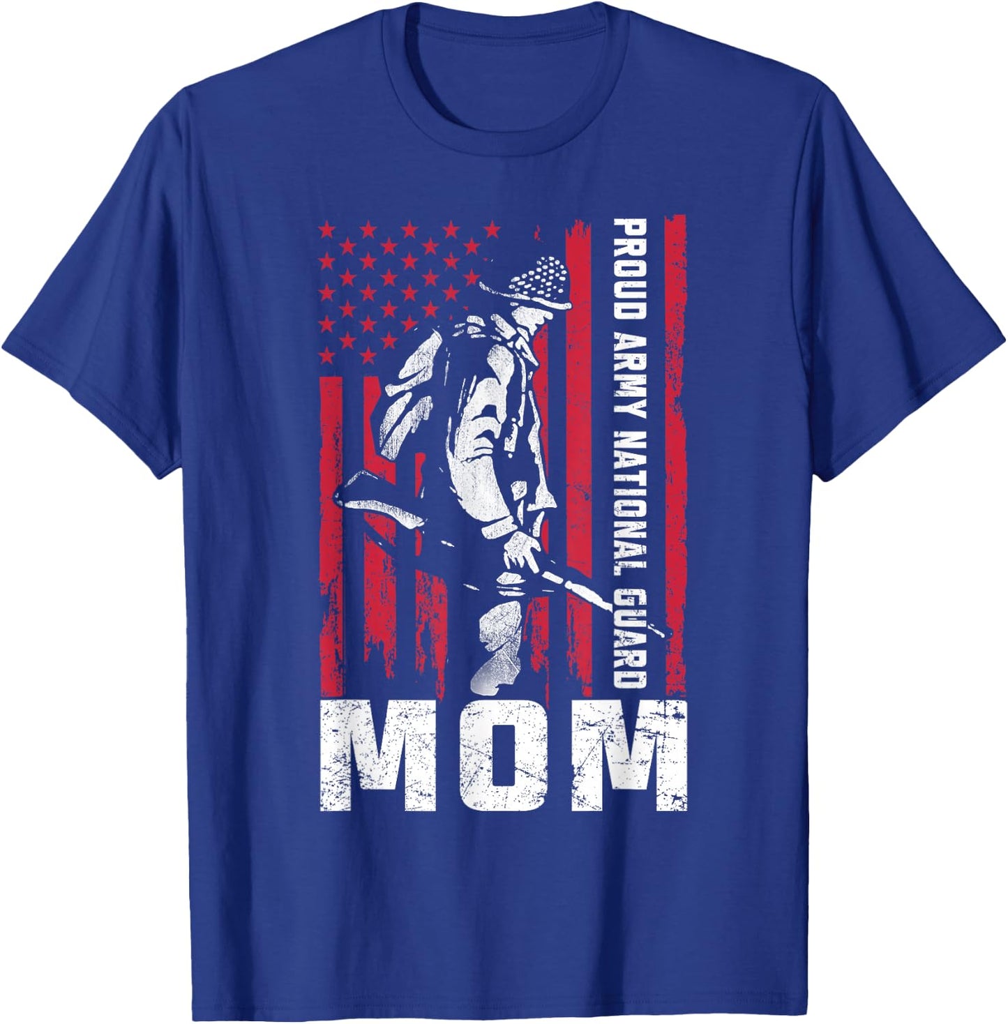 USA Proud Army National Guard Mom T-Shirt - T-Shirt | Royal