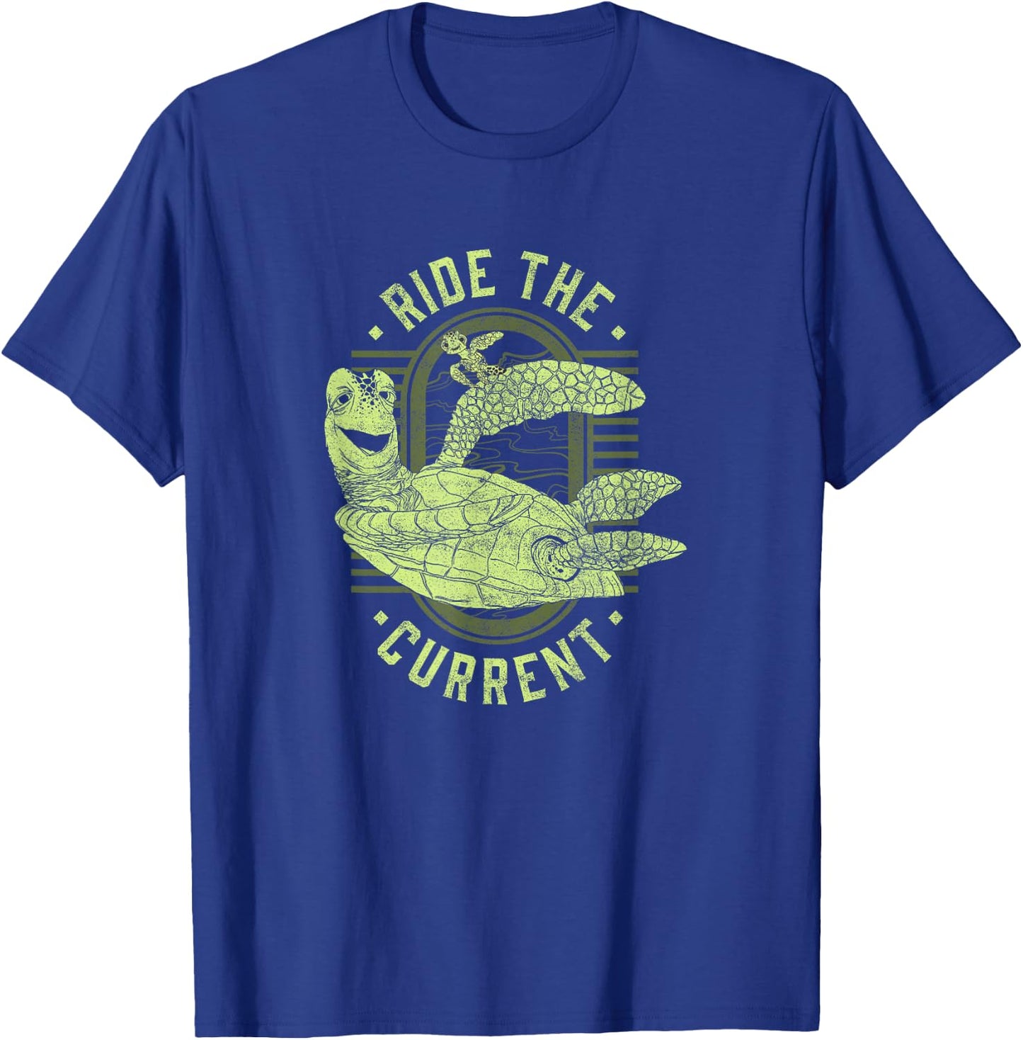 Disney Pixar Earth Day Finding Nemo Turtle Ride The Current T-Shirt - T-Shirt | Royal