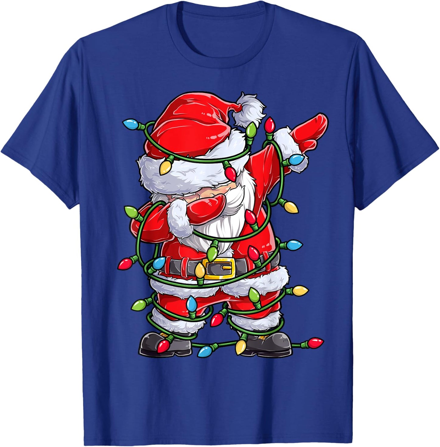Dabbing Santa Christmas Tree Lights Xmas Gifts Boys Kids Dab T-Shirt - T-Shirt | Royal