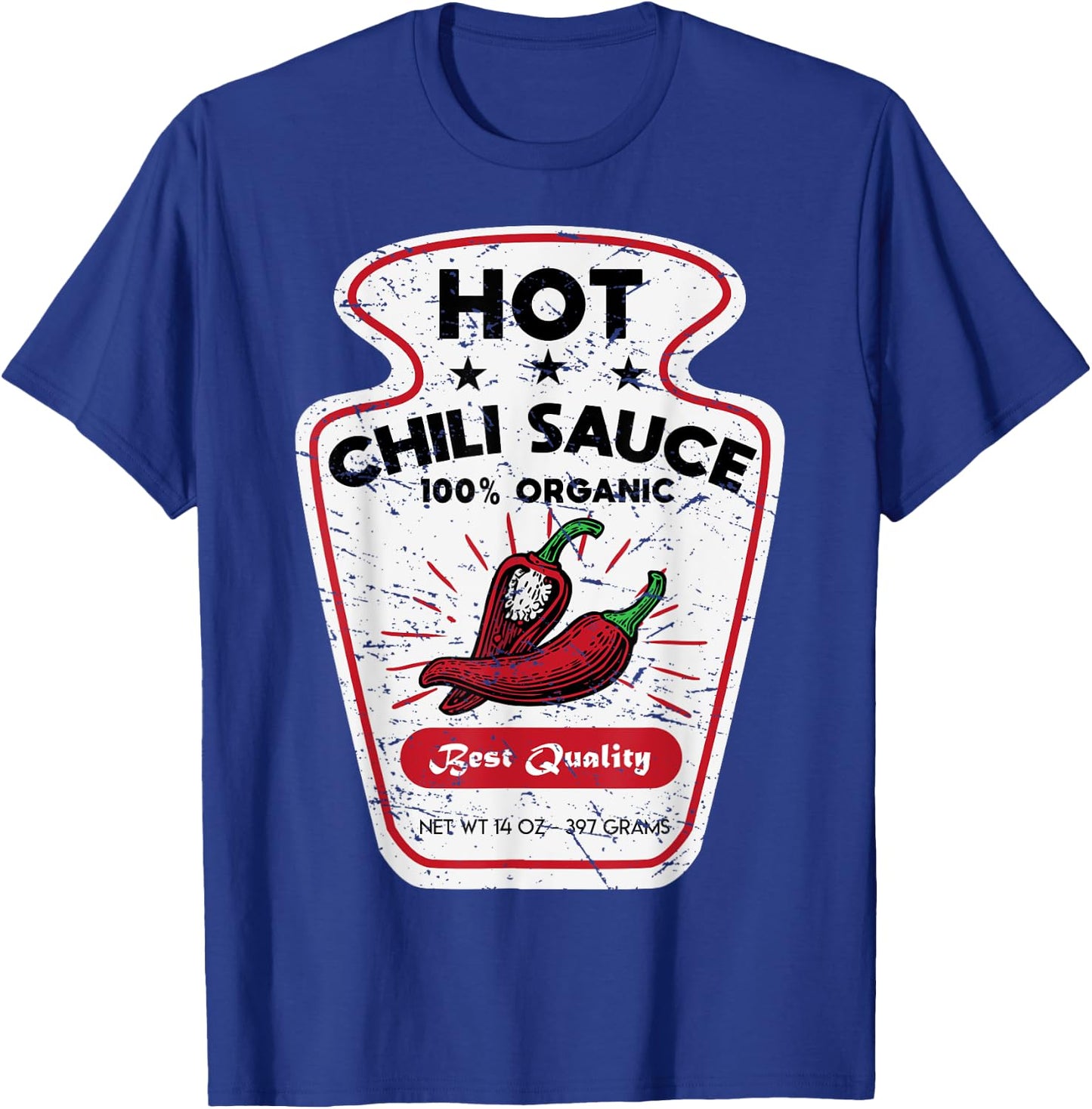 Vintage Spicy Chili Hot Sauce Costume Funny Halloween Gifts T-Shirt - T-Shirt | Royal