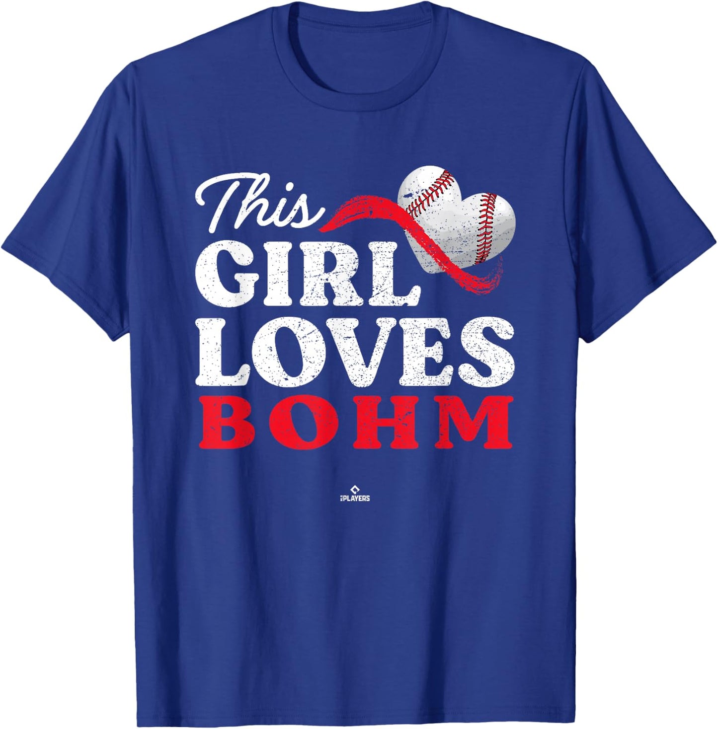 This Girl Loves Alec Bohm Philadelphia MLBPA T-Shirt - T-Shirt | Royal
