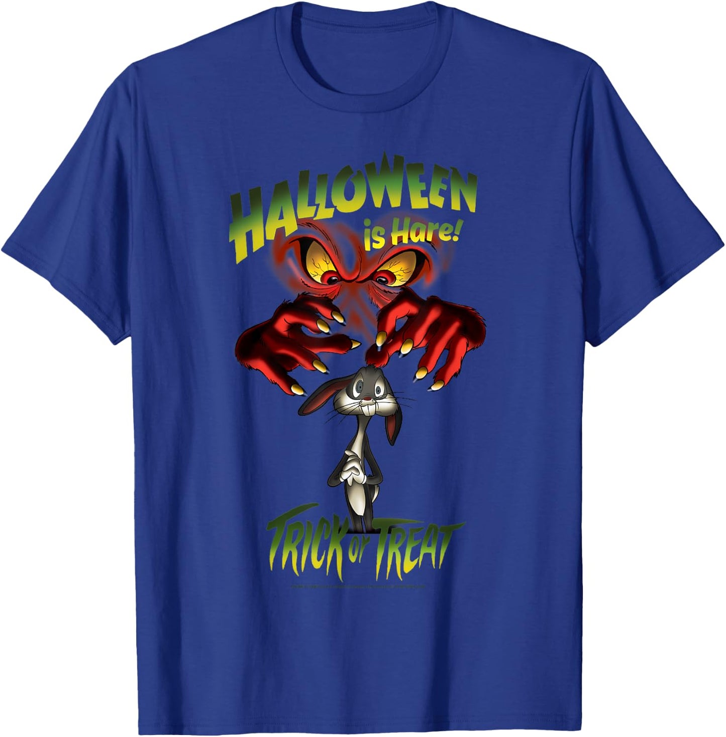 Looney Tunes Halloween Gossamer & Bugs Halloween Is Hare T-Shirt - T-Shirt | Royal