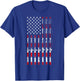 Fishing Pole American USA Flag Patriotic Fishing gift T-Shirt - T-Shirt | Royal