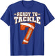 7th Birthday Football T-Shirt - T-Shirt | Royal