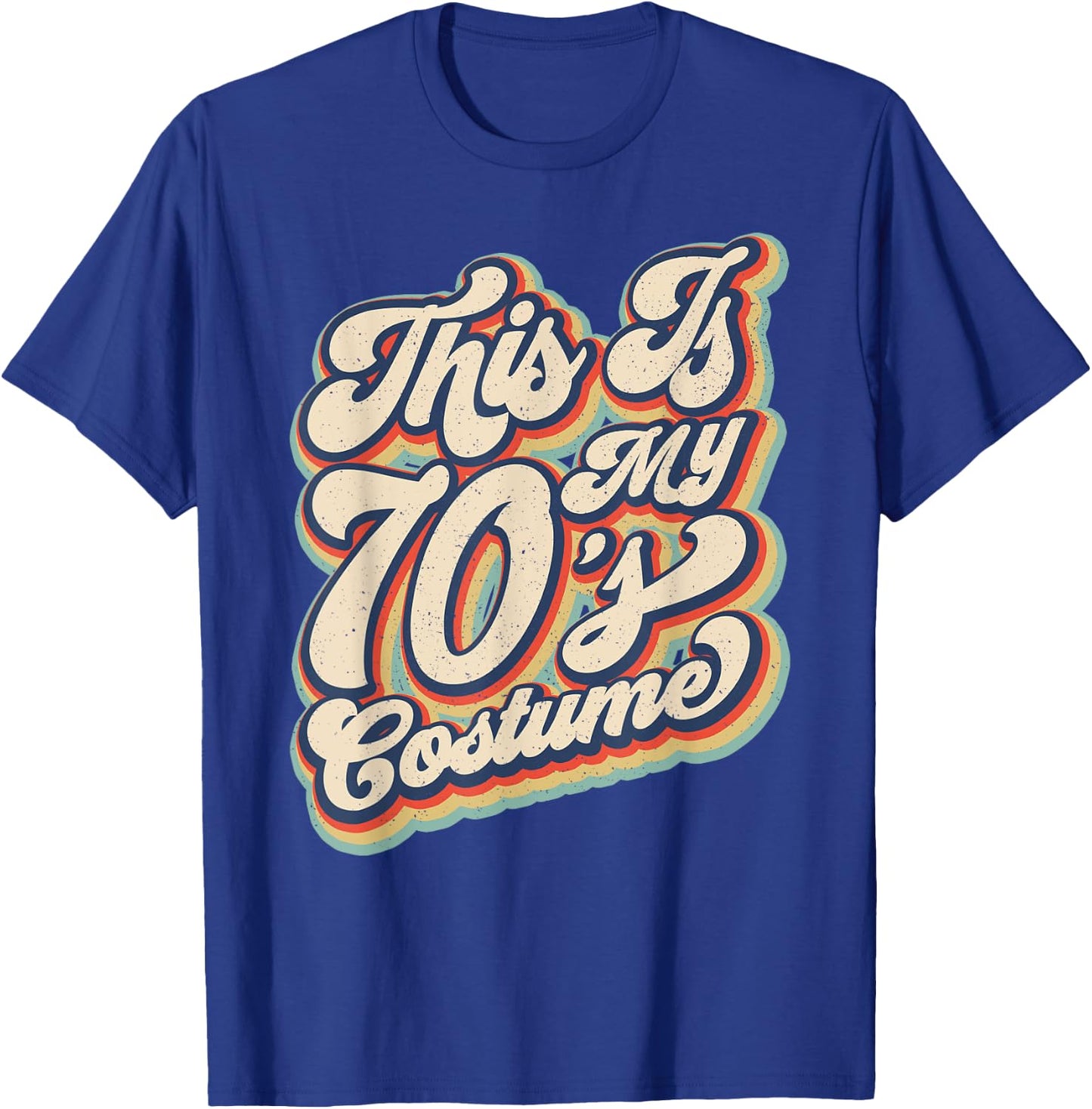 This Is My 70s Costume Vintage Retro Halloween 70's Hippie T-Shirt - T-Shirt | Royal