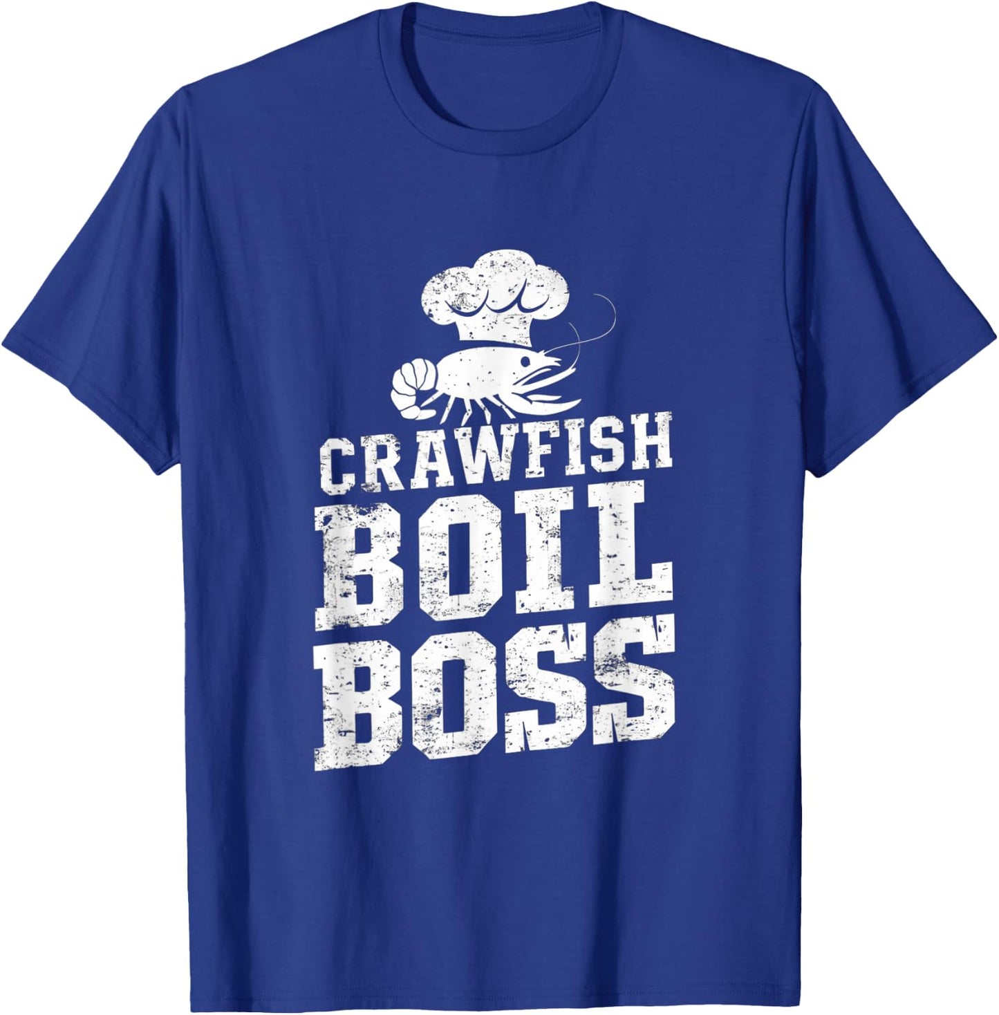 Crawfish Boil Boss Vintage Distressed Look T-Shirt - T-Shirt | Royal