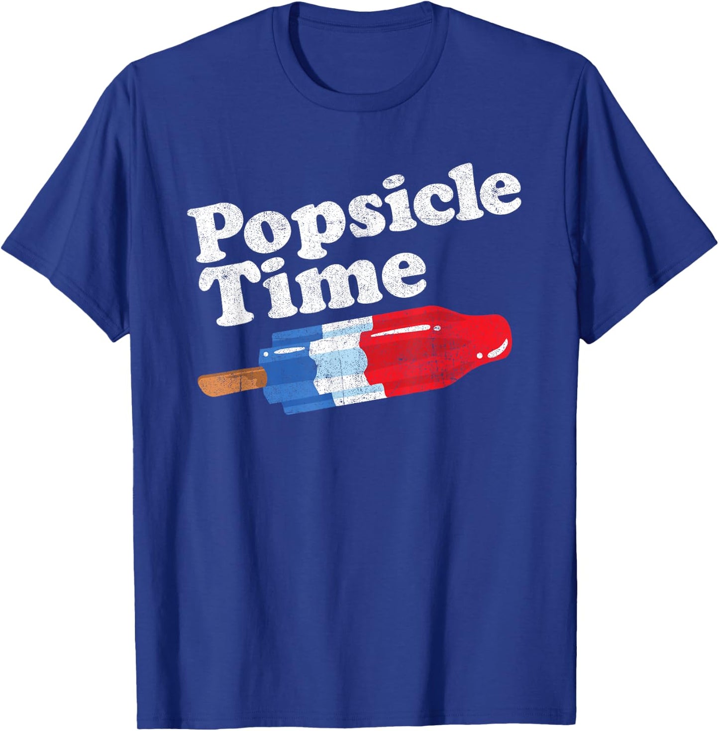 Summer Popsicle Time Funny Bomb Retro 80s Pop Vacation Gift T-Shirt - T-Shirt | Royal