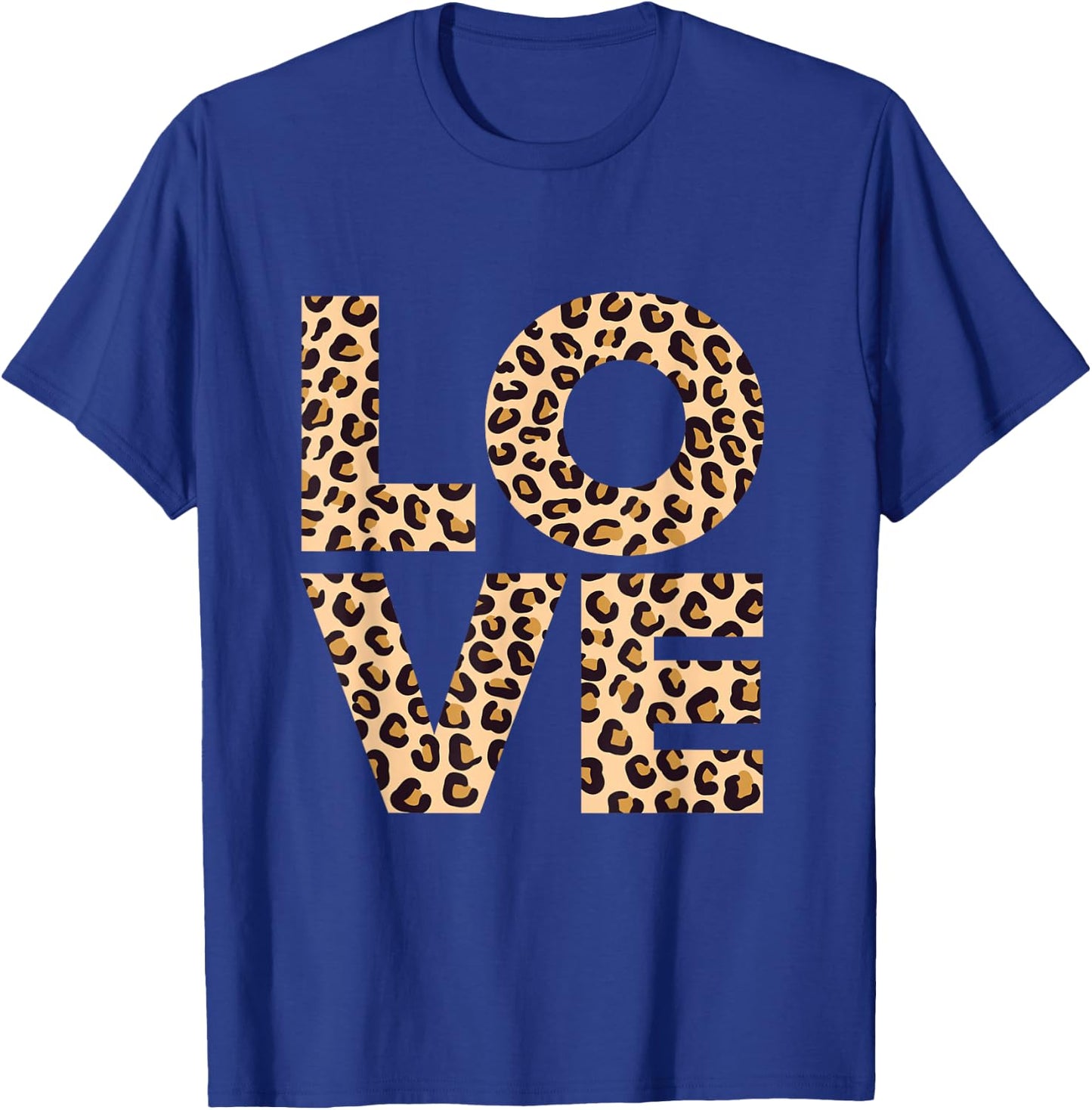 Leopard Print Love Heart gift | Cool Leopard gift T-Shirt - T-Shirt | Royal