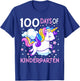 100 Days Of Kindergarten Teacher 100th Day Of School Unicorn Men Women Girls Kids T-Shirt - T-Shirt | Royal