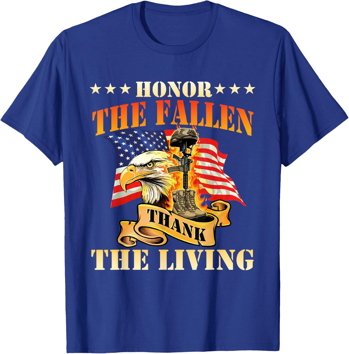 Honor The Fallen Thank The Living - Patriotic Memorial Day T-Shirt - T-Shirt | Royal